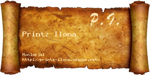 Printz Ilona névjegykártya